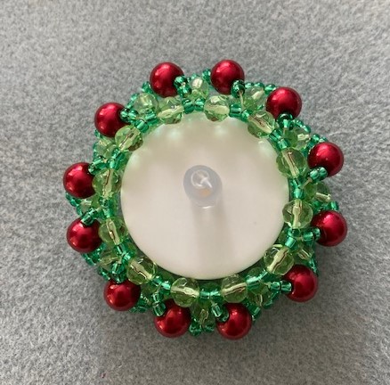 beaded tea light holder