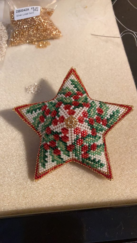 Beaded Star tree decoration
